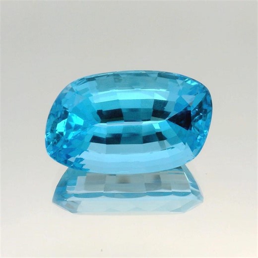 Gecertificeerde natuurlijke topaas, fancy step cut | Zwitsers blauwe kleur 73,78 karaat | Vlekkeloze helderheid | Losse edelsteen voor het maken van sieraden - Etsy Nederland