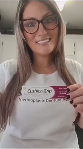 Cushion Grip Thermoplastic Denture Adhesive, 0.35 oz (Travel Size) | Refits and Tightens Loose Dentures for Up to 4 Days | Non-Glue, Zinc-Free, Waterproof Formula, Acts Like a Soft Reliner