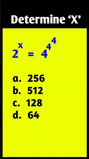 Exponential math problem #exponents and powers #algebra #mathseducation