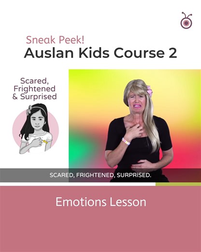 3.8K views · 71 reactions | Take a look at this sneak peek from our Auslan Kids Course 2 Program: Emotion Video Lesson 3 Join the waitlist for our Auslan Kids Course 2 program. An adventure awaits you! https://sign.lisamillsonline.com/auslan-online-made-easy-course-2-for-kids-squeeze-page-waitlist/ | Auslan Online | Facebook