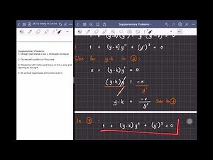 Differential Equations - Family of Curves Supplementary Problems