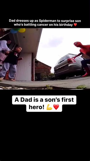 A dad is a son’s first hero! ❤️💪 This dad is the definition of a Disciplined Dad—dressing up as Spider-Man to surprise his young son on his birthday while he’s going through cancer treatments. There is nothing a father wouldn’t do to bring a smile to his child’s face… to give them strength… to be their hero when they need it most. Moments like this remind us what real love, sacrifice, and fatherhood look like. 💪❤️ #love #disciplineddads #motivation #beautiful #support