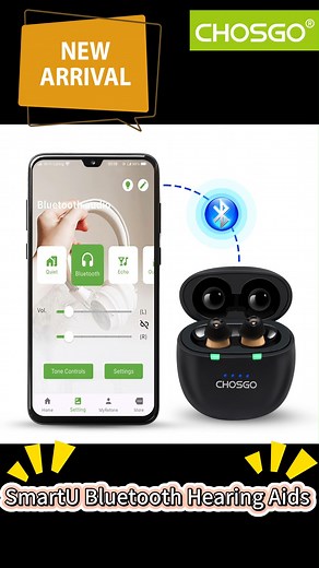 🌟 Say hello to the SmartU Bluetooth Hearing Aids! 🎧 The future of hearing is here! With SmartU from CHOSGO, you can: Stream music 🎶 Take calls 📞 Customize your hearing with self-test features 🔑 Inside the box: SmartU Hearing Aids Charging case Accessories for comfort and fit Discover the next step in hearing technology. Stay tuned for more updates! #SmartU #CHOSGO #chosgo #ChosgoHearingAids #HearingAids #BetterSound | Chosgo Hearing Aids