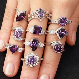 💜February babies..The all-new Amethyst Birthstone Collection is here with Bath Bombs, Sugar Scrubs, Crumbles AND a completely redesigned collection of Amethyst-inspired rings. 💍This dazzling collection is the perfect way to celebrate the month of February!✨ http://bit.ly/2neloTS | Fragrant Jewels