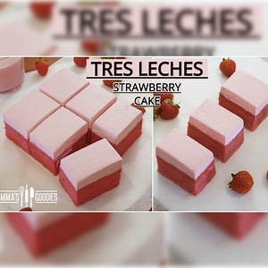 Tres Leches STRAWBERRY CAKE Recipe (Pastel Tres Leches de Fresa)! 🍓 | Emma's Goodies