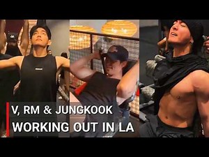 BTS JUNGKOOK, Taehyung and RM Working Out in LA (MaSunHo Vlog)