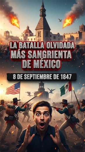 🩸 “La batalla olvidada más sangrienta de México” El 8 de septiembre de 1847, en Molino del Rey, miles de soldados mexicanos lucharon con valentía contra el ejército estadounidense en uno de los combates más sangrientos de la guerra. Más de 3 mil hombres murieron en pocas horas en una feroz batalla cuerpo a cuerpo. Aunque fue una derrota, quedó como símbolo del sacrificio y la resistencia mexicana en defensa de la patria. #historia #mexico #batallas #curiosidades #viralreels #misterio | ¿Sabías 