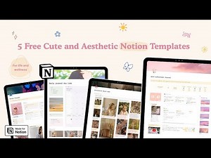 5 Free Cute and Aesthetic Notion Templates | for personal life & mental wellness | Beginner-friendly