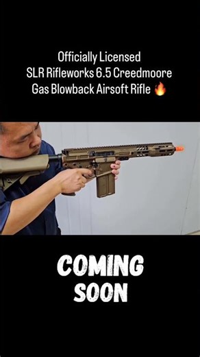 Officially Licensed SLR Rifleworks 6.5 Creedmoore GBBR Coming Soon!🔥 #gaming #airsoft #callofduty
