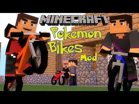Minecraft: PokeCycle Mod (Bike Shops, Wheelies and More!) Mod Showcase