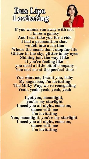 Dua Lipa - Levitating (Lyrics) 🎧🎤 #singwithme #musicshorts #viralmusic #trendingsongs