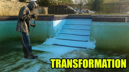 Amazing Pool Makeover: From Covered in Algae to Sparkling Clean in a Time-lapse