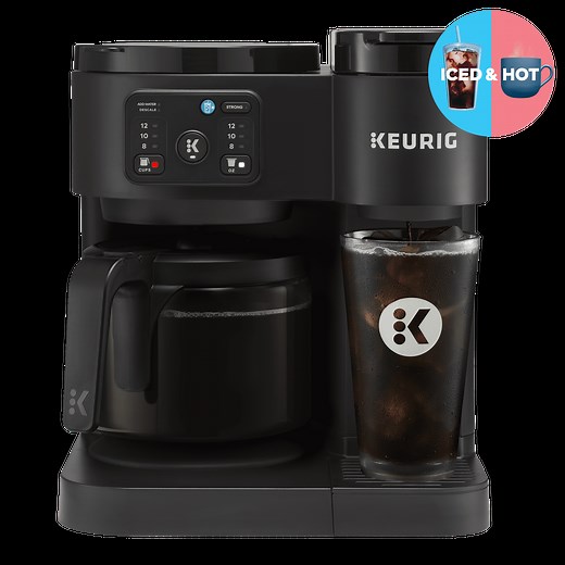 Keurig K-Duo Essentials, Hot & Iced Single-Serve K-Cup Pod Coffee Maker & Carafe, Black