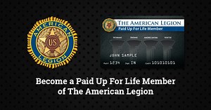 5.8K views · 153 reactions | You've been nominated for lifetime membership in The American Legion. As a Paid Up For Life member, you and your family will receive outstanding, money-saving discounts, services and member-only privileges — for life! Accept your invitation to receive your exclusive PUFL membership card. | The American Legion National Headquarters | Facebook