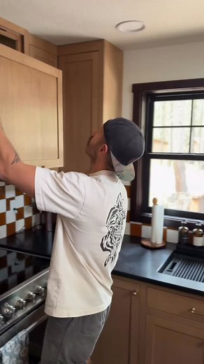 The @lamello_usa zeta p2 makes it easy to apply hood panels after the insert is installed and connected. #cabinetmaker #woodworking #custom #insetkitchen | Northeast Woodworks