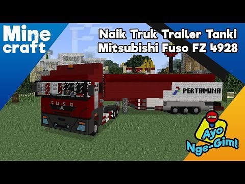 Minecraft : Naik Truk Trailer Pertamina Mitsubishi Fuso FZ 4928