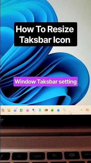 Resize Taskbar Icon | Change Windows taskbar icon size #taskbar #taskbarcustomization #windowstips