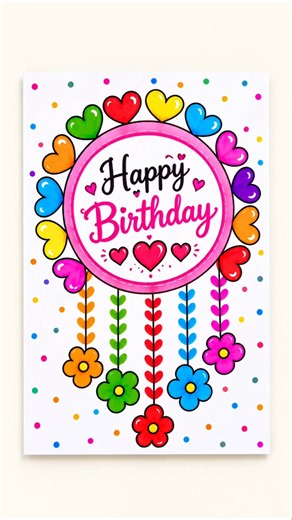 No Glue Birthday Card 🎂 | Easy Birthday Card Making | Handmade Card #shorts