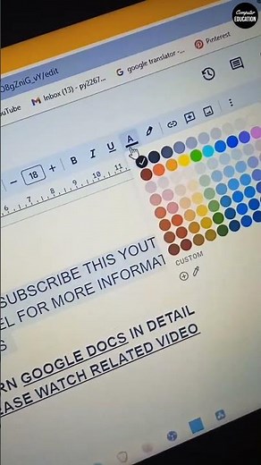 Change Text Colour on Google Docs | #colour #text #documents #shorts #doctutorials #google