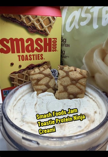 Delicious Smash Foods Jam Toasties with Tasti Protein Ice Cream
