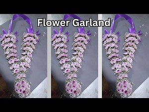 How to make fresh flower garland at home | DIY Flower Garland, Lei, and Ribbon Lei Tutorial