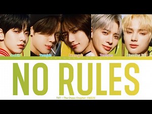 TXT - 'NO RULES' (Color Coded Lyrics) | ShadowByYoongi