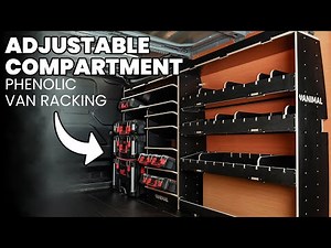 Ford Transit Custom Black Phenolic Adjustable Ply Van Racking with Toolbox Shelving - UK