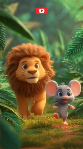 शेर और चूहे की कहानी। Sher aur chuhe ki kahani #cartoon #kahani