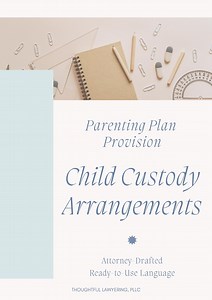 Parenting Plan Provision: Child Custody Arrangements - Etsy