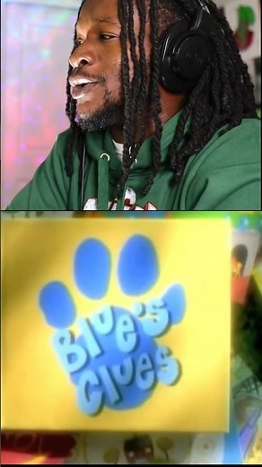 Scru Face Jean Reacts To The Blues Clues Intro Song. #scrufacejean #shorts #reaction