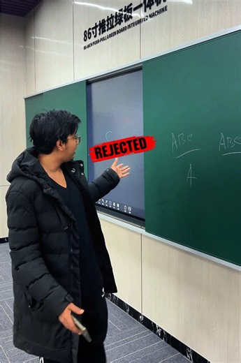 Teachers don’t accept the smart board setup? This push-pull greenboard fixes it 😳 Cover the screen when not used protect it. DM “PRICE” country. #InteractiveWhiteboard #SmartBoard #SmartClassroom #B2B #Xcentra