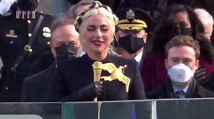 Lady Gaga, accompanied by the "The President's Own" United States Marine Band, performs our National Anthem. | Joint Congressional Committee on Inaugural Ceremonies