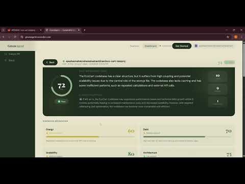 GreenAgent - Sustainable code forecaster [Gitlab hackathon demo video]