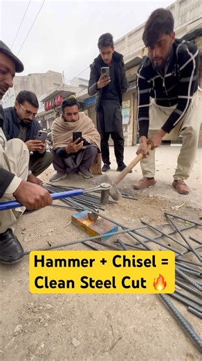 How Steel Rebars Cut Without Machines 💥