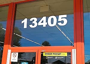 WHITE - Storefront Address Numbers - 10" tall - Custom Vinyl Decal - Die Cut Sticker - Business Glass Window