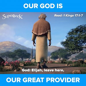 43K views · 5.7K reactions | Elijah obeyed God's command, and as a result, he lacked nothing. God provided him with everything he needed.  Join us in telling others how good our God is! Become a Superbook Partner today. Click here: https://go.cbn.com/uf1Ey | Superbook | Facebook