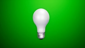 Green Screen Flashing Light Bulb