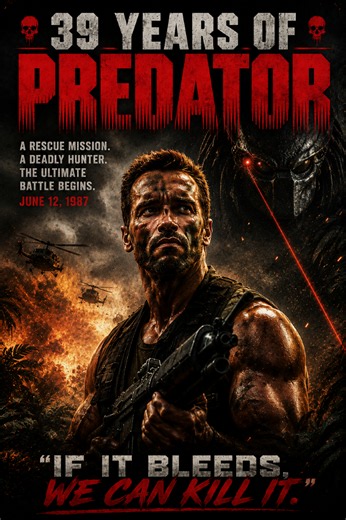 💀 39 YEARS OF PREDATOR 💀 June 12, 1987. One of the greatest action movies ever made. 🔥 Best character? 🔥 Best kill? 🔥 Best quote?
