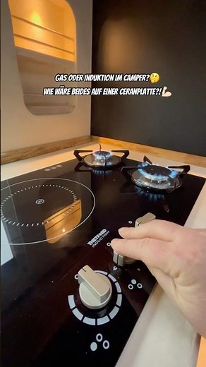 Gas oder Induktion im #diycamper? Wie wäre beides auf einer Ceranplatte😉💪🏻