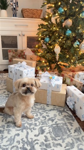 the cutest custom wrapping paper #christmasaesthetic #christmascountdown #christmas