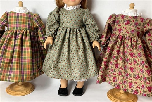 Lovely Fall Prints Doll Dresses Set- 4piece Set Fits 18 in Dolls- Quality, Handmade Cotton Doll Clothing, Made in Maine - Etsy
