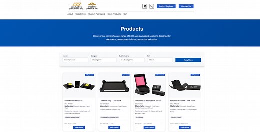 ESD-Safe & Optics Packaging | Stock Products