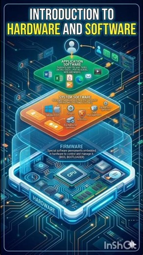 Introduction of hardware and software 📊📱🖥️#hardware#shortsfeed #computerscience #computer#software