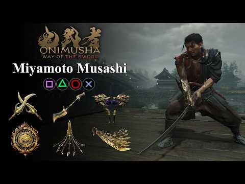 【Onimusha: Way of the Sword】Musashi's Moveset | All Weapons, Issen, Parry & Oni Awakening
