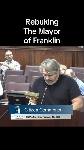 Rebuking the Mayor of Franklin: A Call for Accountability
