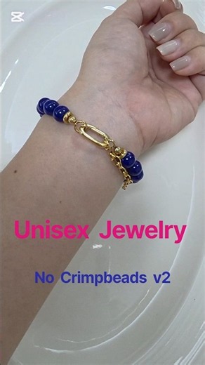 EASIER Way to Hide Jewelry Knots! (Elegant Unisex Lapis Lazuli DIY) 🤫🔒 #shorts #jewelrymaking