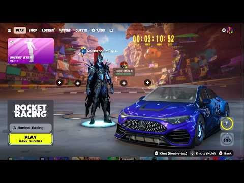 FORTNITE RANKED ROCKET RACING FIRST TEST DRIVE MERCEDES BENZ CLA WIN!