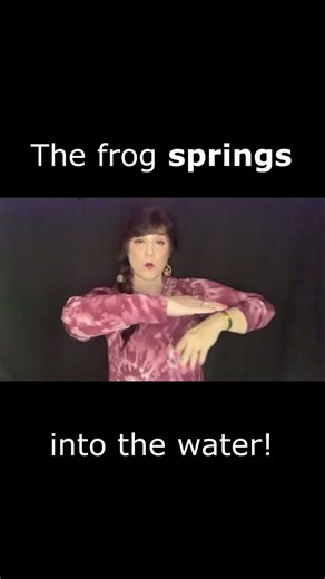 Frog springs into water #ASL #ESL #learnASL #learnenglish #EFL #ESOL #ELL