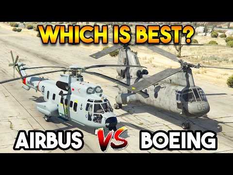 GTA 5 : AIRBUS H225 HELICOPTER VS BOEING CHINOOK HELICOPTER (WHICH IS BEST?)