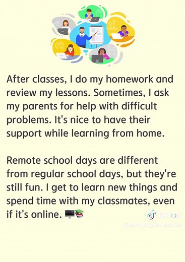 A Day in Remote School: Learning Online with Friends